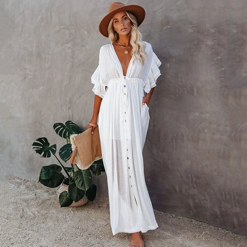 Robe Blanche Longue Hippie